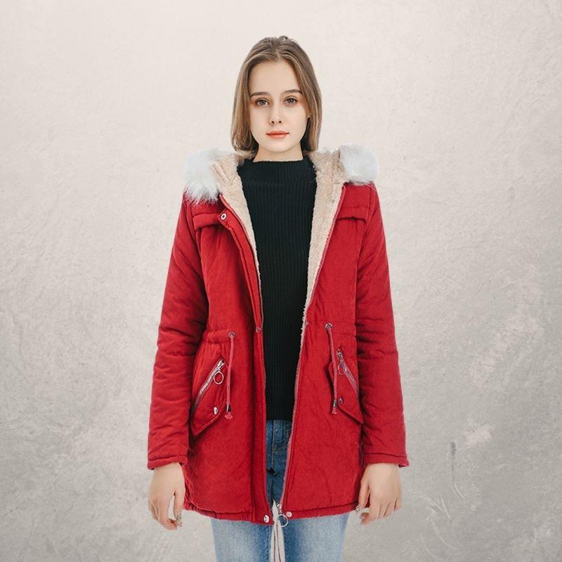 Elegant og moderne, Premium faux fur parka til kvinder