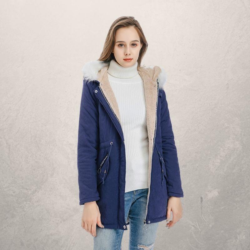 Elegant og moderne, Premium faux fur parka til kvinder