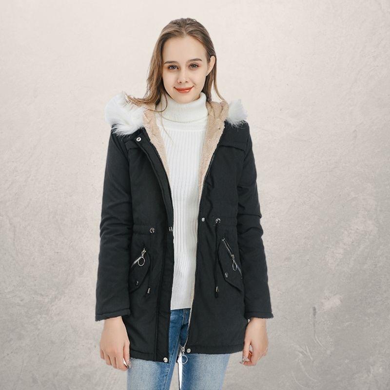 Elegant og moderne, Premium faux fur parka til kvinder