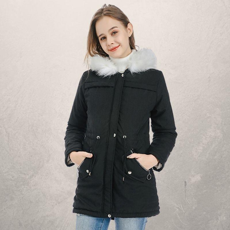 Elegant og moderne, Premium faux fur parka til kvinder